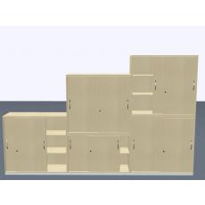 Schiebetürenschrank - 6 OH - 2-teil.