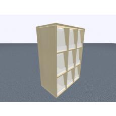 Klappenschrank - 12 Fächer - 2-teil.
