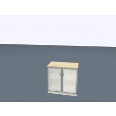 Glasdrehtürenschr. - 2 OH
