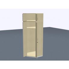 Eckgarderobenschrank -6 OH -2-teil.