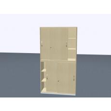 Schiebetürenschrank - 6 OH - 2-teil.
