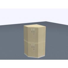 Eckschrank  - 4 OH - 2-teil.