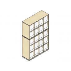 Klappenschrank - 20 Fächer - 2-teil.