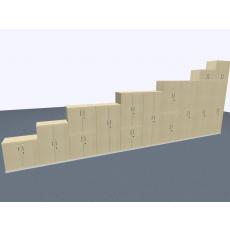 Türenschrank - 6 OH - 2-teil.