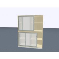 Glasschiebetürenschr. - 4 OH