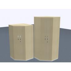 Eckgarderobenschrank -6 OH -2-teil.