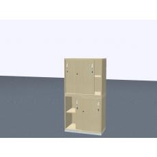 Schiebetürenschrank - 4 OH - 2-teil.