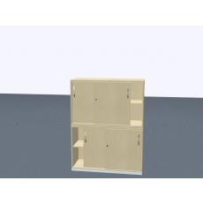 Schiebetürenschrank - 4 OH - 2-teil.