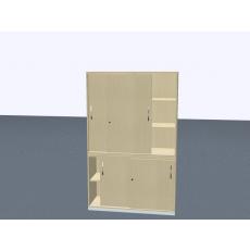 Schiebetürenschrank - 5 OH - 2-teil.