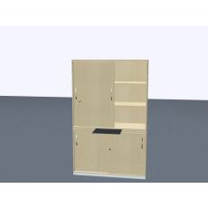 Schiebetürenschrank - 5 OH - 2-teil.