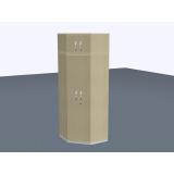 Eckgarderobenschrank -6 OH -2-teil.
