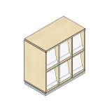 Klappenschrank - 6 Fächer