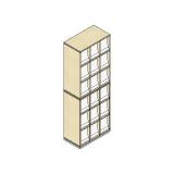Klappenschrank - 18 Fächer - 2-teil.